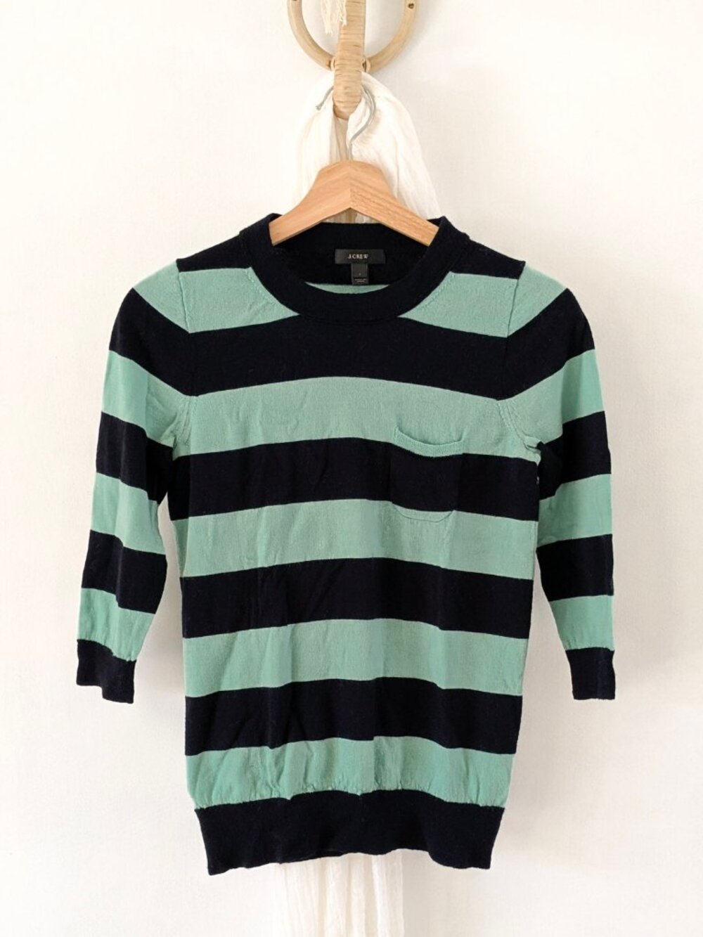 J. Crew Striped Merino Wool Sweater Size S